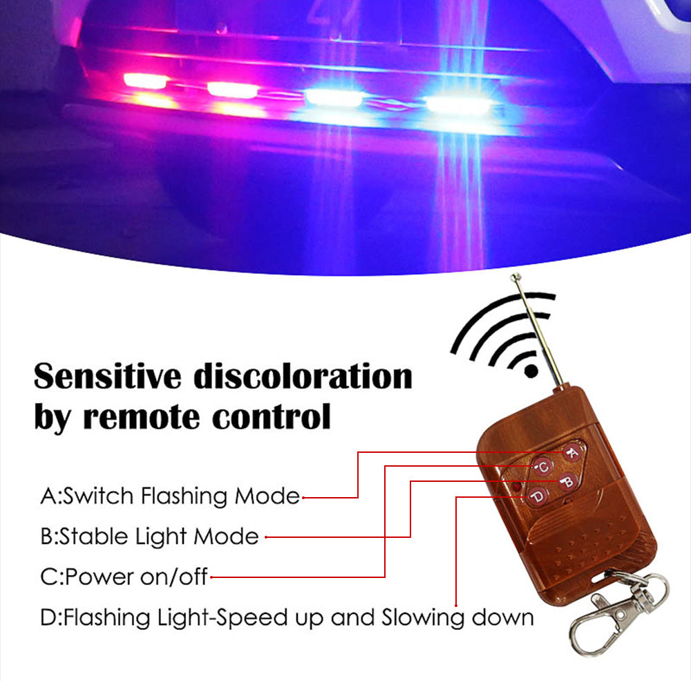 Car Mounted LED Wireless Remote Emergency Warning Light