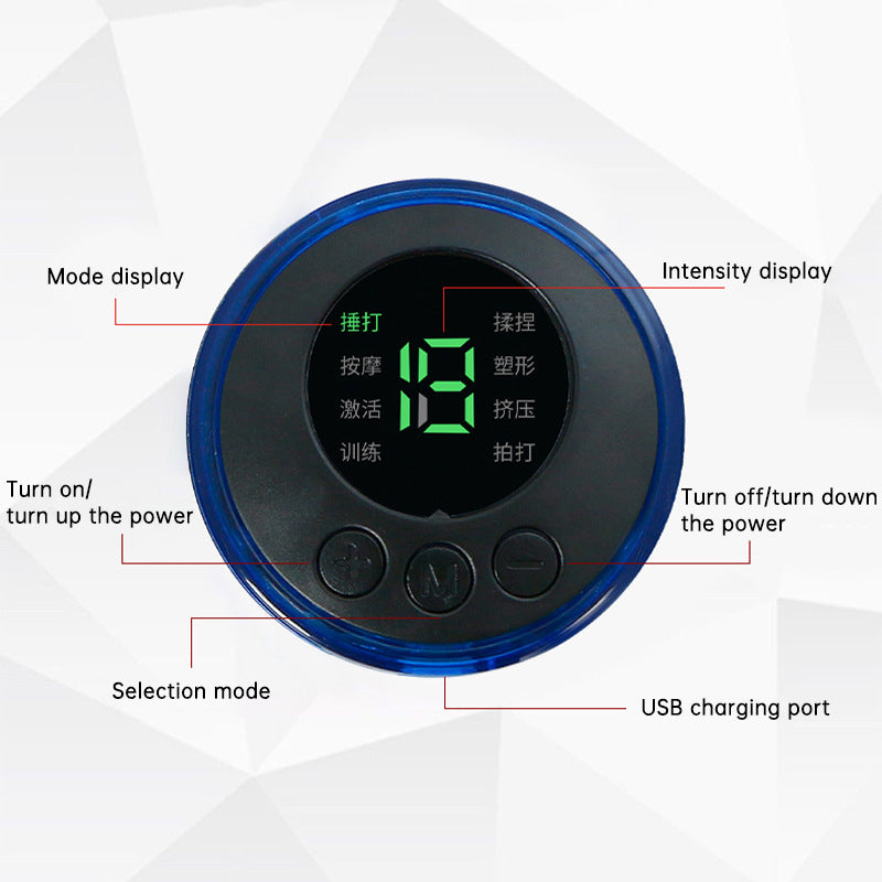 Portable EMS Mini Electric Neck Back Massager Cervical Massage Patch Stimulator, Size: Battery Models